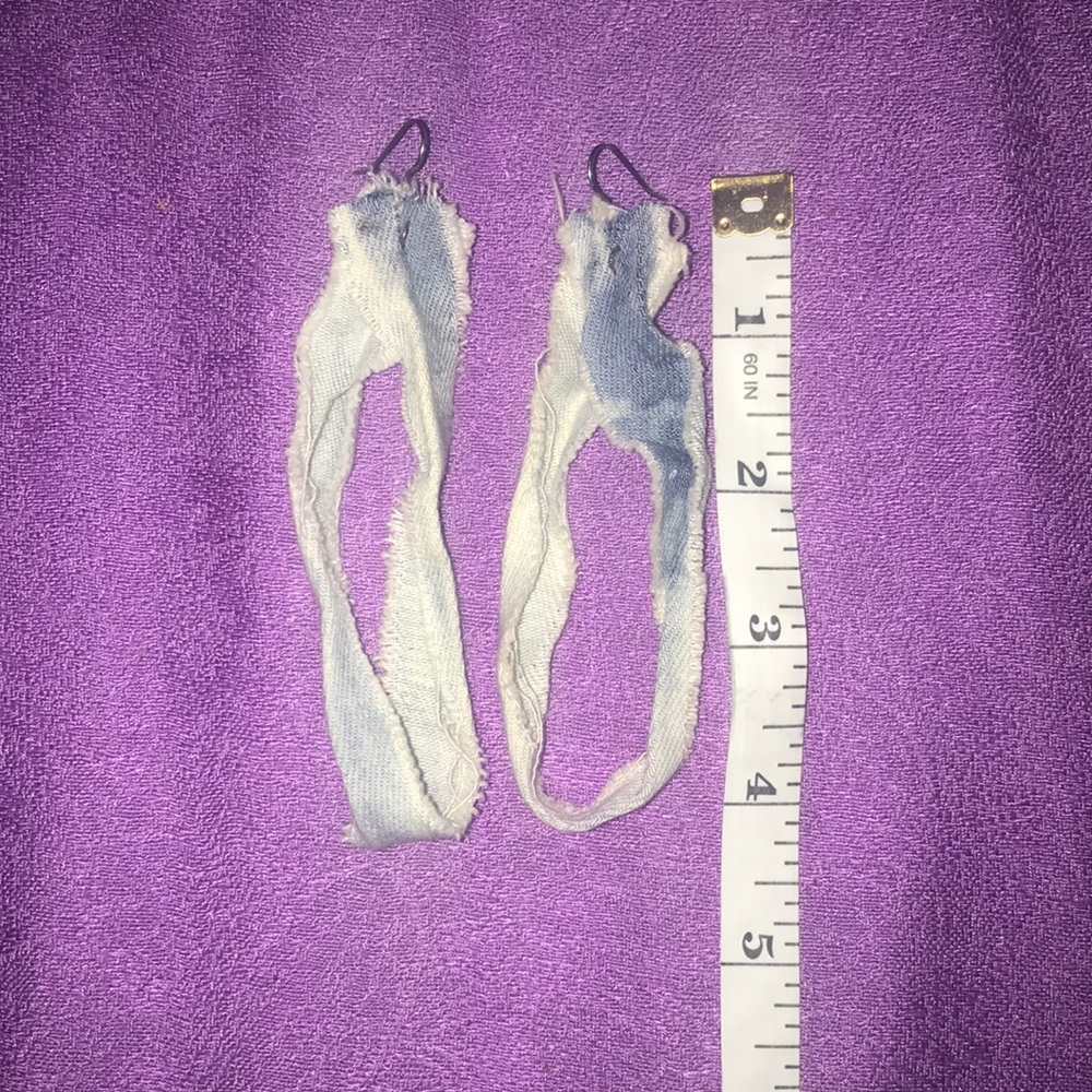 Denim Loop earrings - Picture 3 of 3